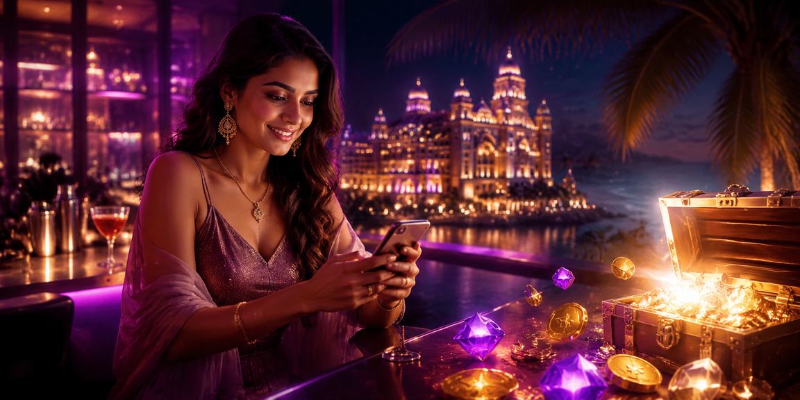 Mobile casino gameplay on beach in India
